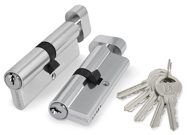 Цилиндровый Fuaro (Фуаро) механизм (100 ZM/60) 1000ZMKnob60(25+10+25) CP хром 5Key с вертушкой Цилиндровый Fuaro (Фуаро) механизм (100 ZM/60) 1000ZMKnob60(25+10+25) CP хром 5Key с вертушкой